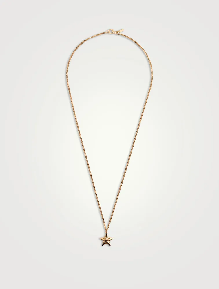 Gold-Plated Star Pendant Necklace