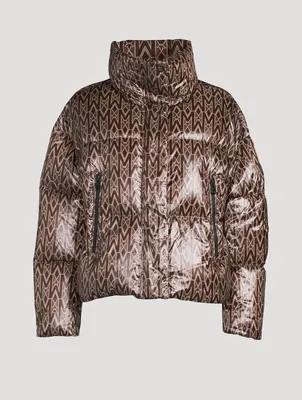 Mylah Monogram Down Cropped Jacket