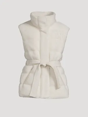 Zerina Belted Down Teddy Vest