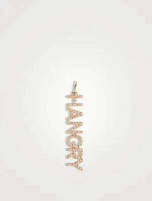 14K Gold Hangry Necklace Charm