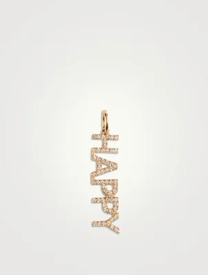 14K Gold Happy Necklace Charm