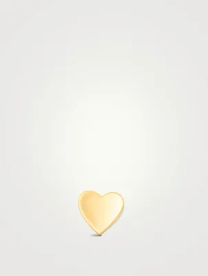 14K Gold Gold Heart Stud Earring