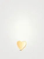 14K Gold Gold Heart Stud Earring