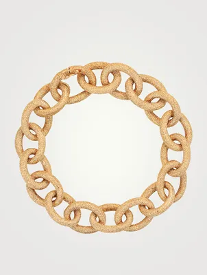 18K Gold 1885 Florentine Finish Link Bracelet