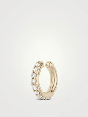 Eclipse 18K Gold Ear Cuff With Diamonds