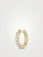 Eclipse 18K Gold Ear Cuff With Diamonds
