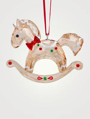 Holiday Cheers Gingerbread Rocking Horse Ornament