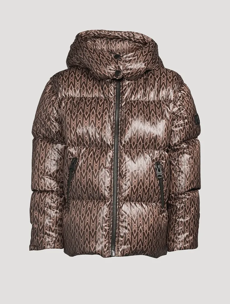 Kids Jesse Light Down Jacket Monogram Print