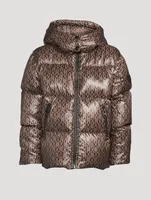Kids Jesse Light Down Jacket Monogram Print