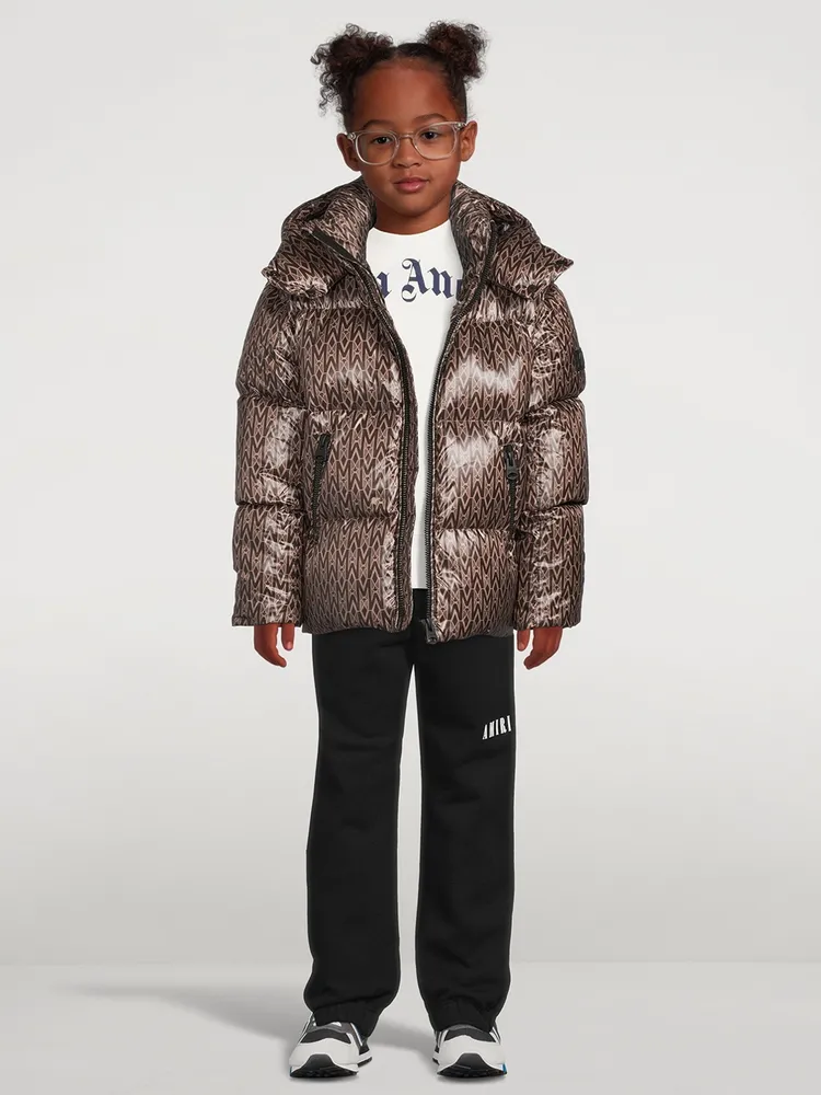 Kids Jesse Light Down Jacket Monogram Print