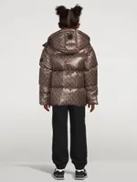 Kids Jesse Light Down Jacket Monogram Print