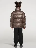 Kids Jesse Light Down Jacket Monogram Print