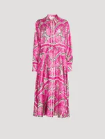 Silk Shirt Dress Bandana Print