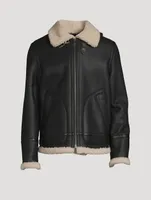 Ariel Genuine Sheepskin Shearling Aviator Jacket