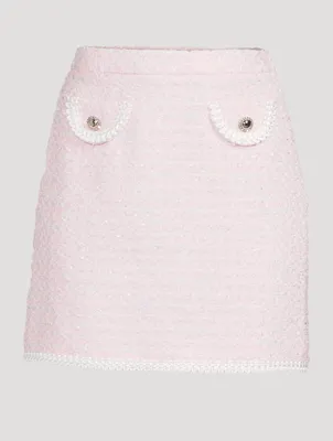 Tweed Lurex Mini Skirt