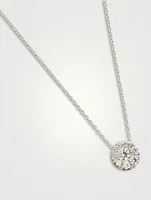 Tessa 18K White Gold Diamond Circle Pendant Necklace