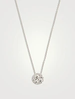 Tessa 18K White Gold Diamond Circle Pendant Necklace