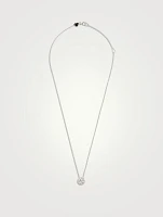 Tessa 18K White Gold Diamond Circle Pendant Necklace