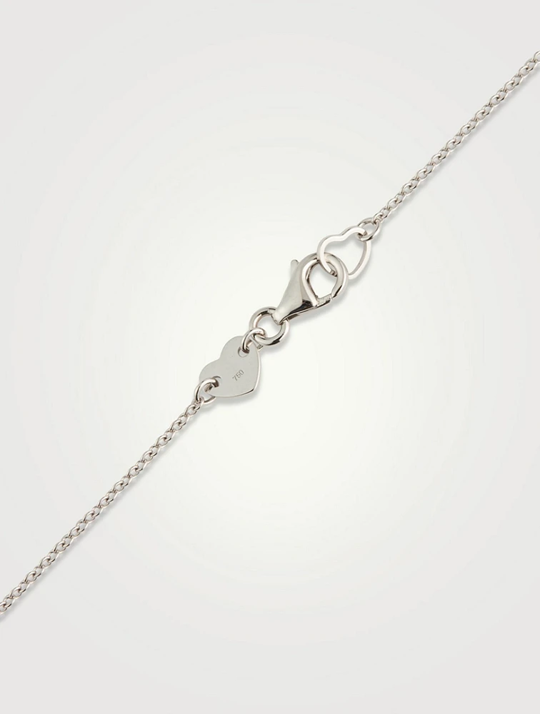 Tessa 18K White Gold Diamond Circle Pendant Necklace