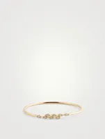18K Gold Aerial Marquis Flexi Bangle Bracelet With Diamonds