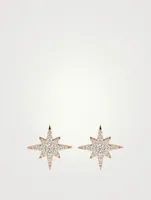 18K Rose Gold Charmed Starburst Stud Earrings With Diamonds