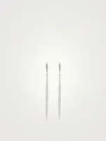 18K White Gold HOF Classic Stiletto Drop Earrings With Diamonds