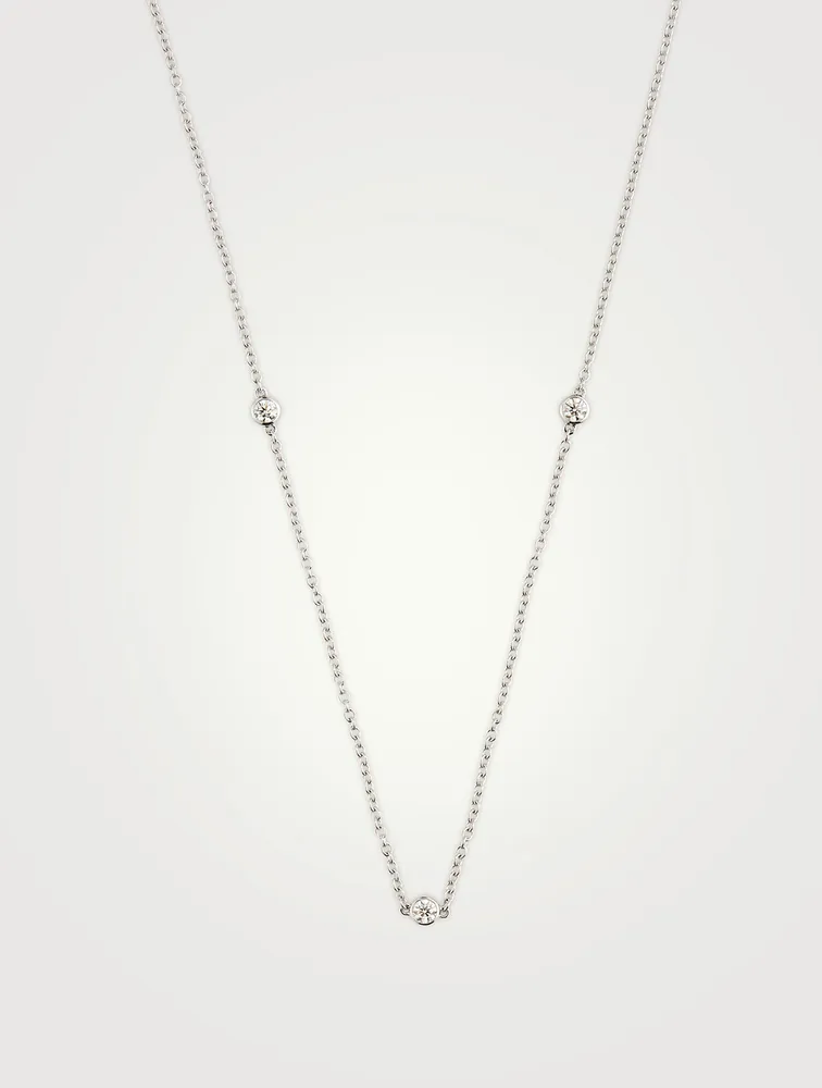 Signature BBTY Five-Stone Necklace With Diamonds