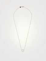 18K Gold Aerial Eclipse Pendant Necklace With Diamonds