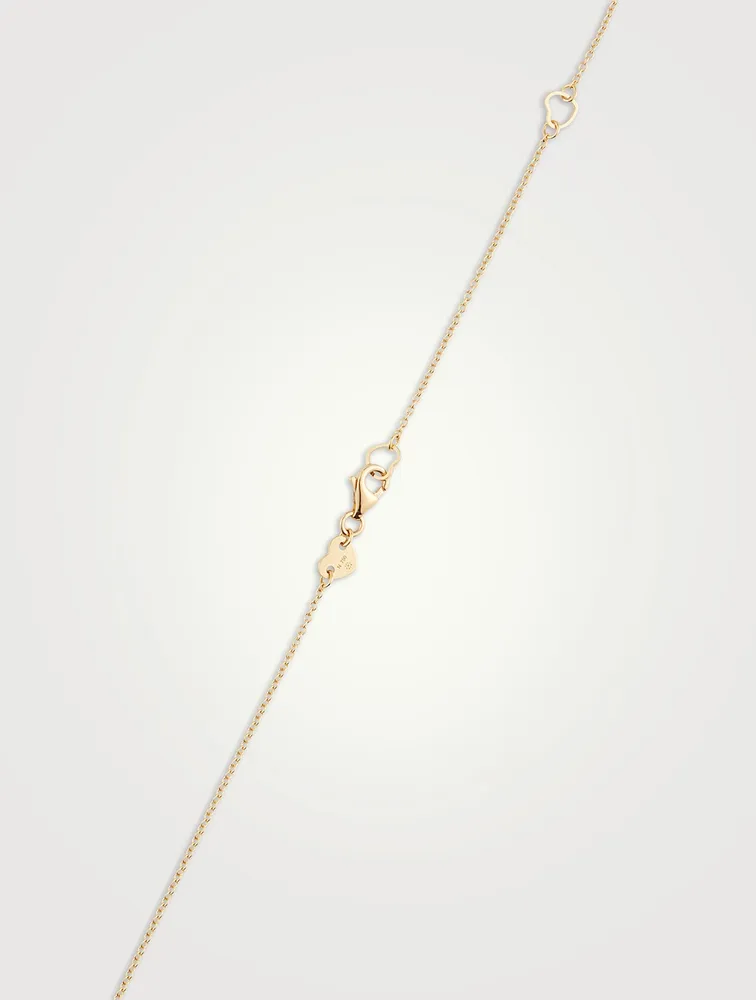 18K Gold Aerial Eclipse Pendant Necklace With Diamonds