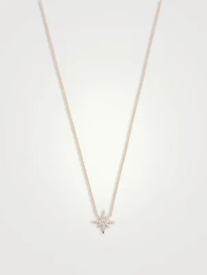 Charmed 18K Rose Gold Starburst Pendant Necklace With Diamonds