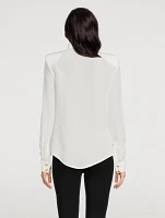 Silk Two-Pocket Blouse