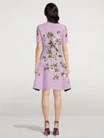 Passionflower Jacquard Knit Midi Dress