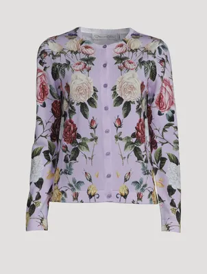 Cardigan Rose Print