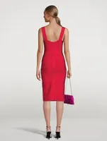 Icon Deep V-Neck Midi Dress