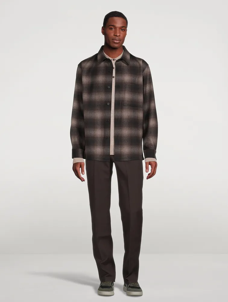Clyfford Recycled Wool Flannel Shirt Jacket