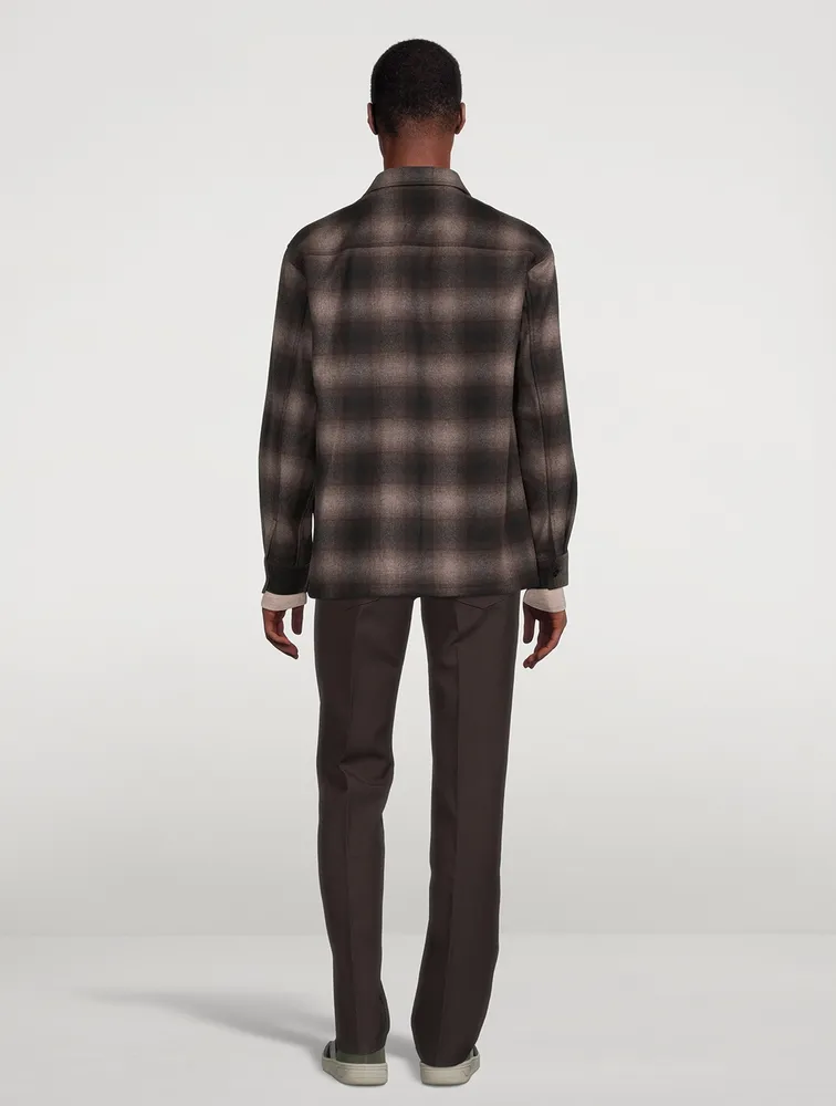 Clyfford Recycled Wool Flannel Shirt Jacket