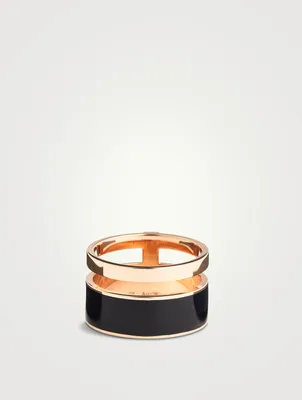 Berbère Chromatic 18K Rose Gold Two-Row Ring