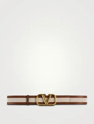 VLOGO Canvas And Leather Belt