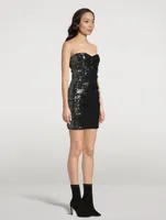 Maelle Embellished Strapless Mini Dress