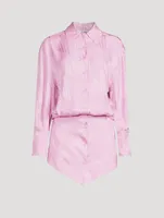 Silvye Satin Shirt Dress