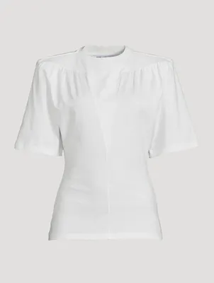 Jewel Padded Shoulder T-Shirt