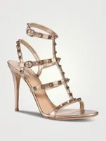 Rockstud Metallic Leather Sandals