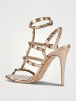 Rockstud Metallic Leather Sandals