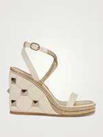 Roman Stud Leather Espadrille Wedge Sandals