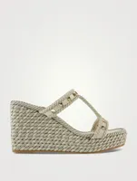 Braided Platform Wedge Mules