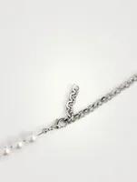 Faux Pearl Charm Necklace