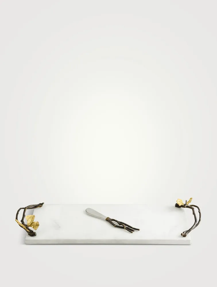 Butterfly Ginkgo Small Cheese Board With Knife