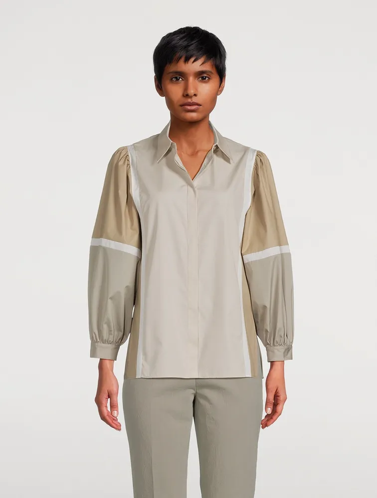 Colourblock Poplin Shirt