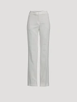 Carl Cotton Silk Double-Face Straight-Leg Trousers