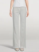 Carl Cotton Silk Double-Face Straight-Leg Trousers